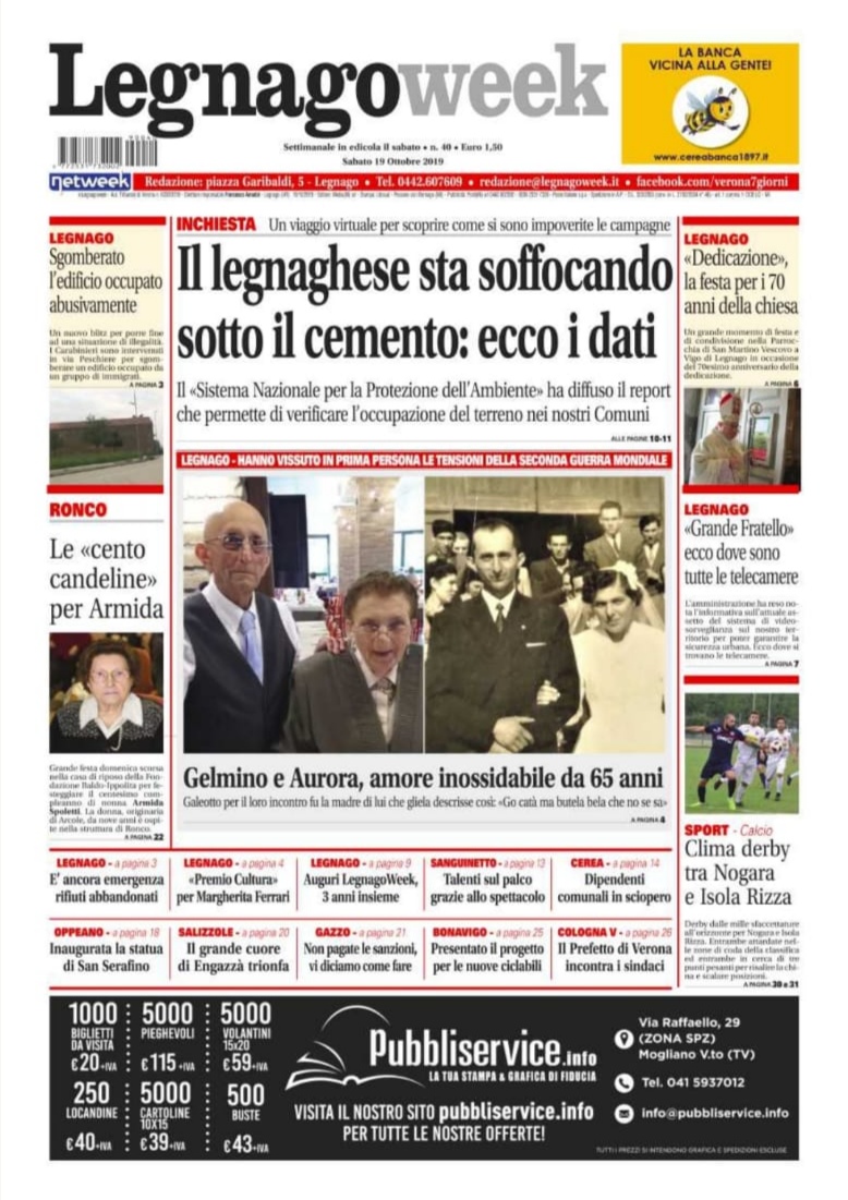 La prima pagina di LegnagoWeek
