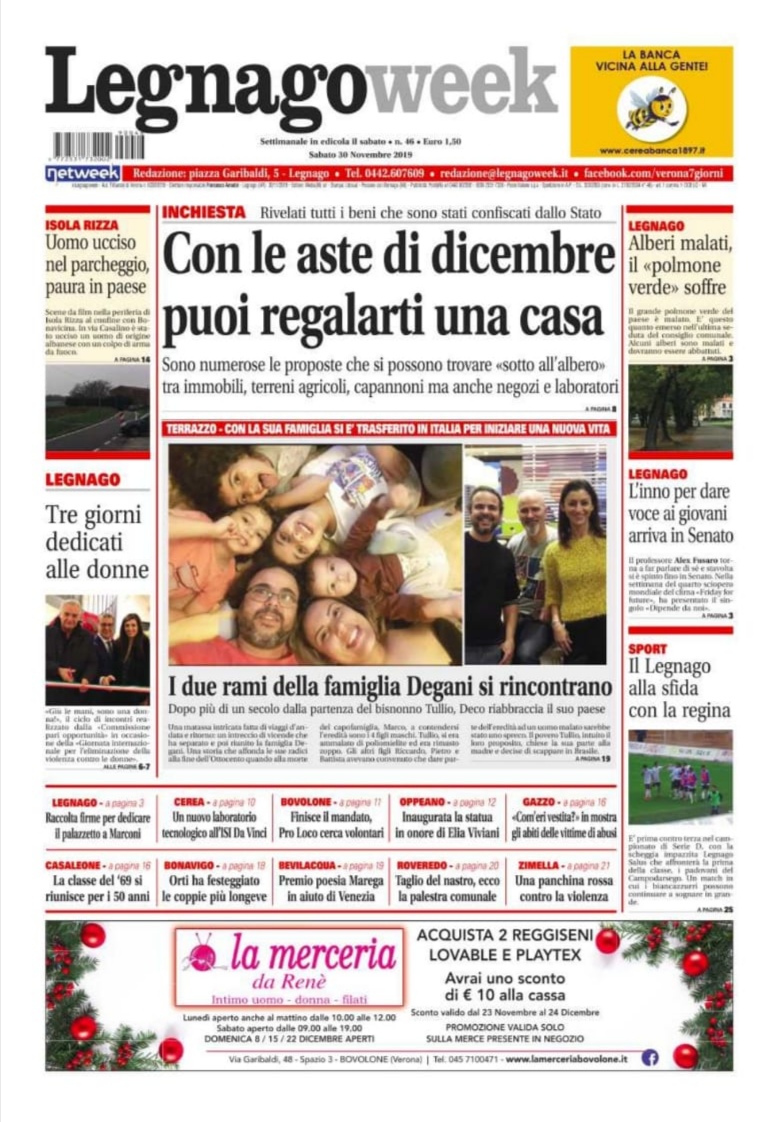 La prima pagina di LegnagoWeek