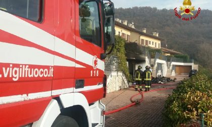 Brucia garage: incendio a Sant'Ambrogio di Valpolicella