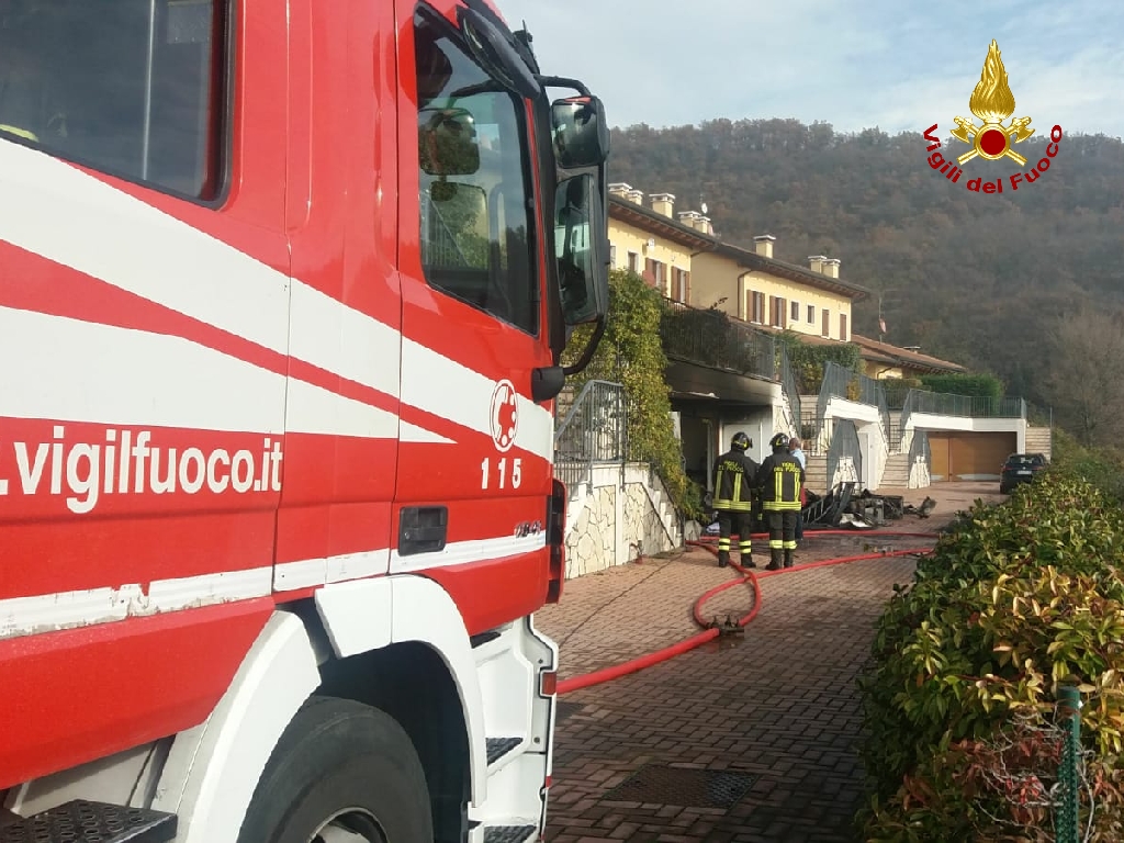 Brucia garage: incendio a Sant’Ambrogio di Valpolicella