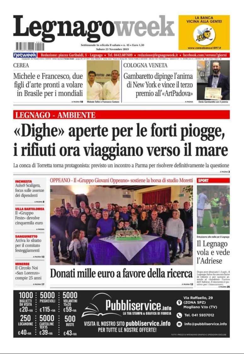 La prima pagina di LegnagoWeek