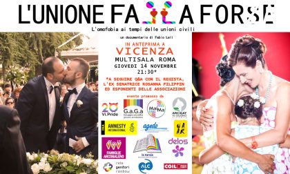 Omofobia e unioni civili: Anteprima a Vicenza del film "L'unione falla forse"