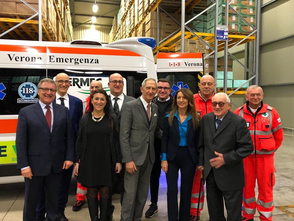 Aermec dona una nuova ambulanza alla Croce Verde