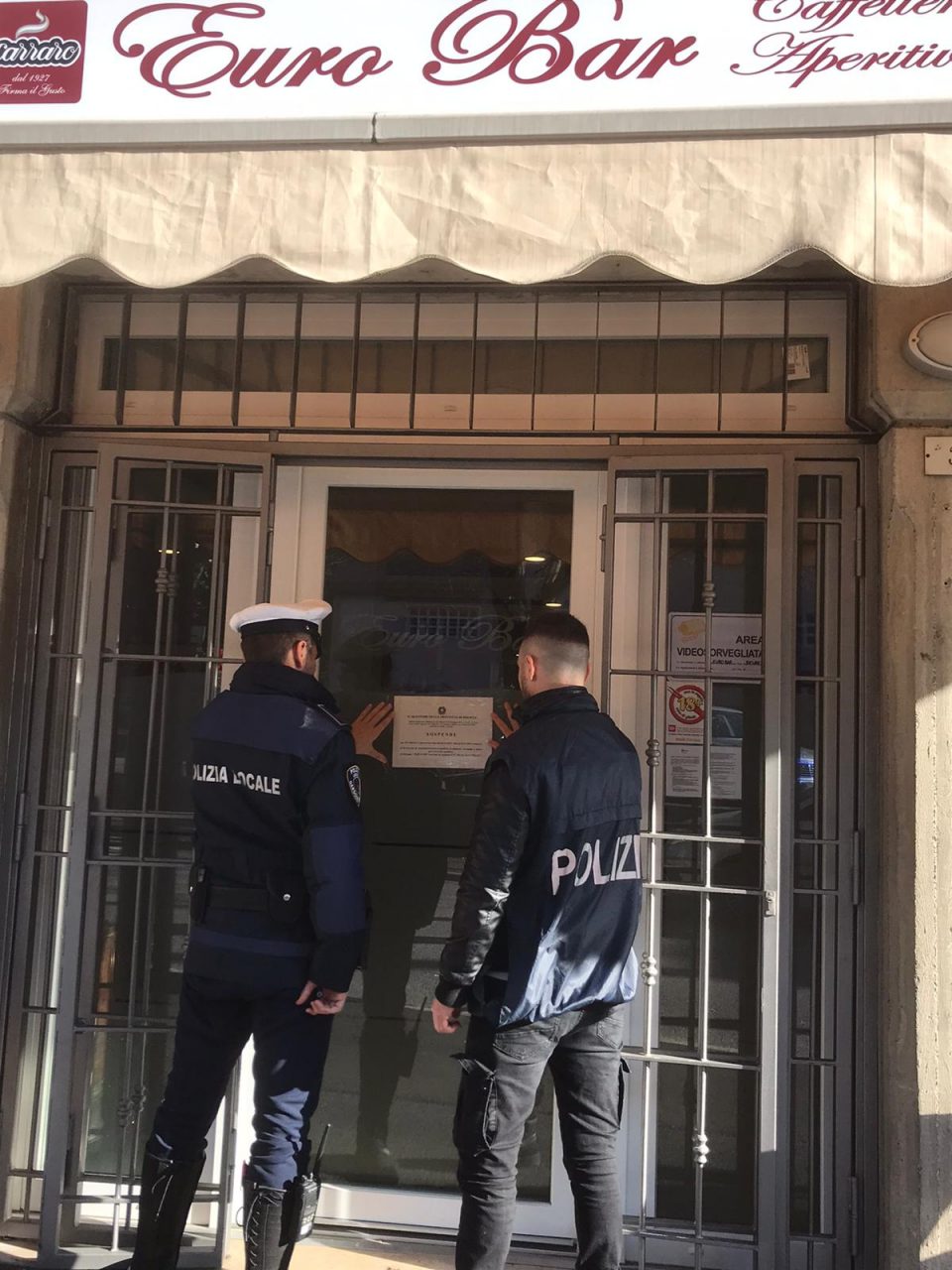 Sospesa l’attività del “Bar Euro” di Gardone Val Trompia