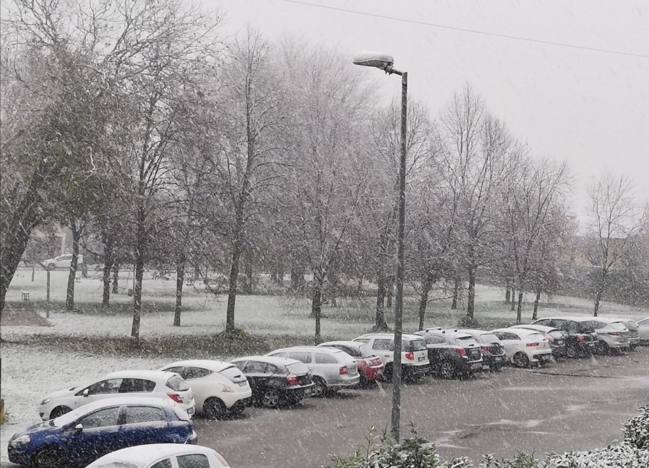 Neve in pianura in questo momento, le previsioni fino a sabato