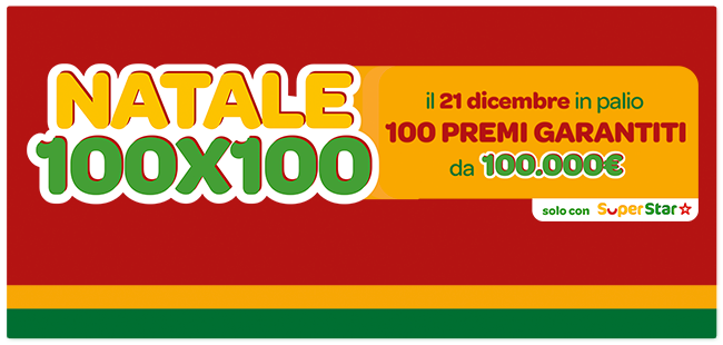 “Natale 100×100” di SuperEnalotto SuperStar ha assegnato 100 premi da 100 mila euro, ecco a chi