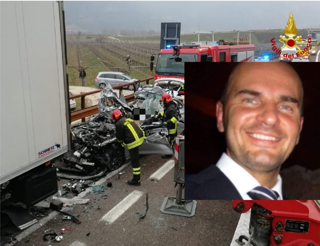 Grande sconforto a Lazise per la morte di Piefrancesco Belfanti, vittima dell’incidente sull’A22