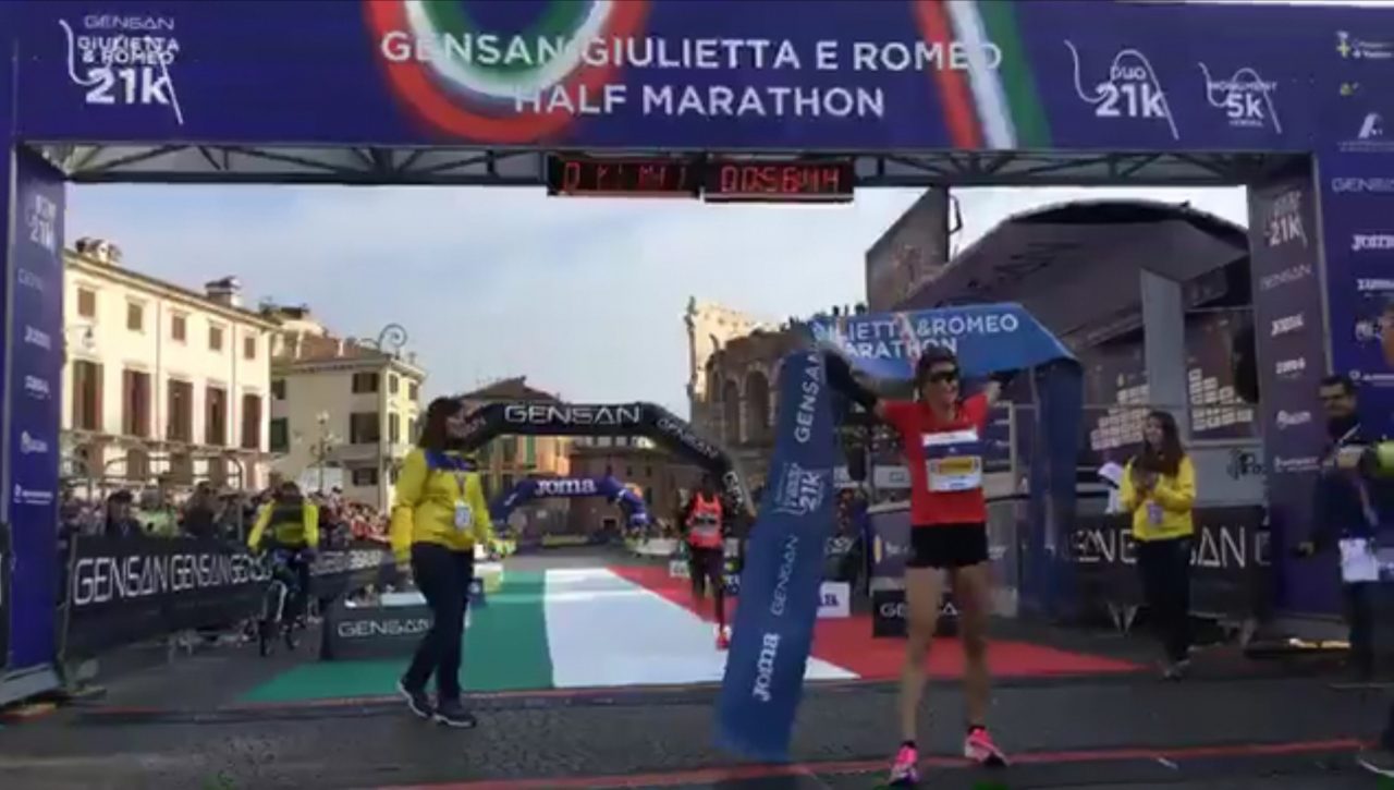 Valeria Straneo e Daniele D’Onofrio, campioni italiani alla Gensan Giulietta&Romeo Half Marathon