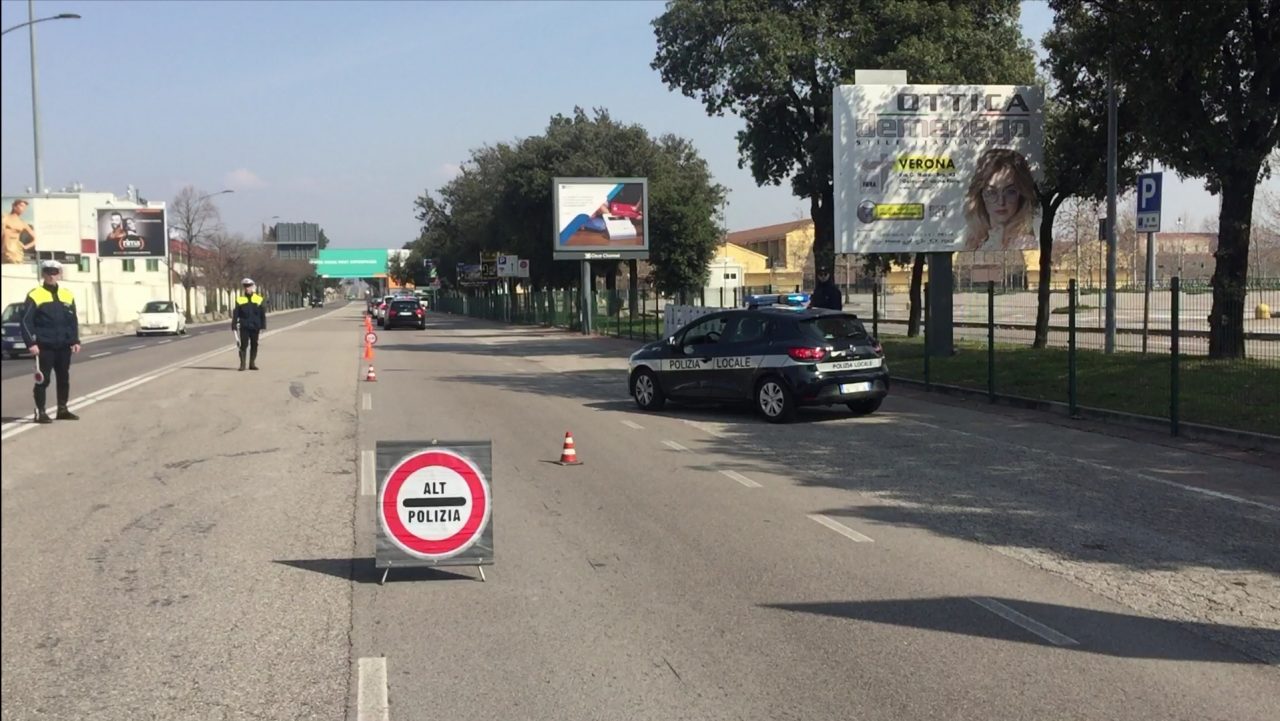 Traffico veicolare in entrata a Verona, diminuzione del 92%