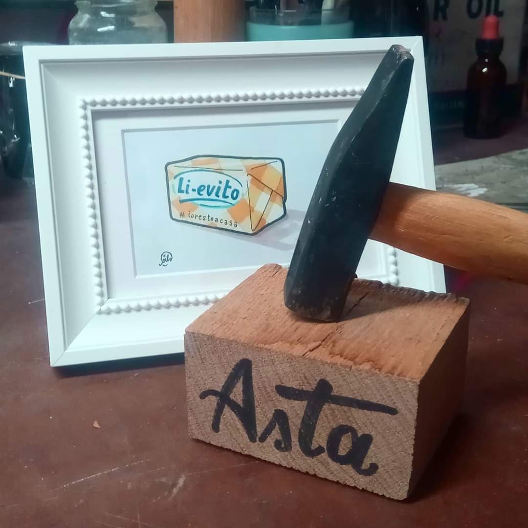 Venduto all’asta il quadro di Cibo, “Li-evito”, il ricavato è stato donato alla Croce Rossa
