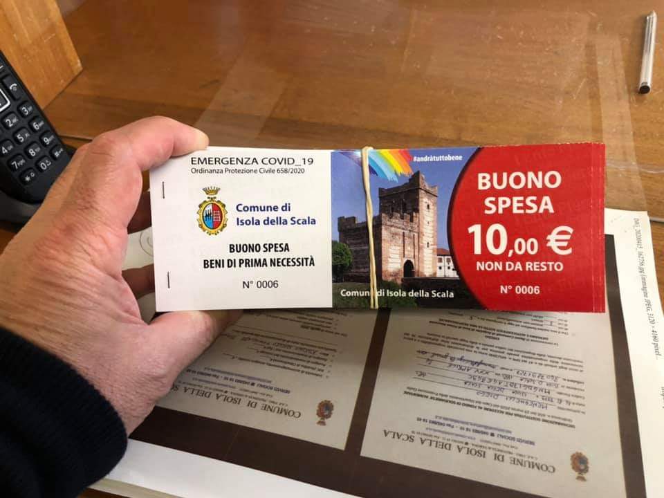 Iniziata la consegna dei buoni spesa a Isola della Scala, da venerdì tornano i banchi alimentari