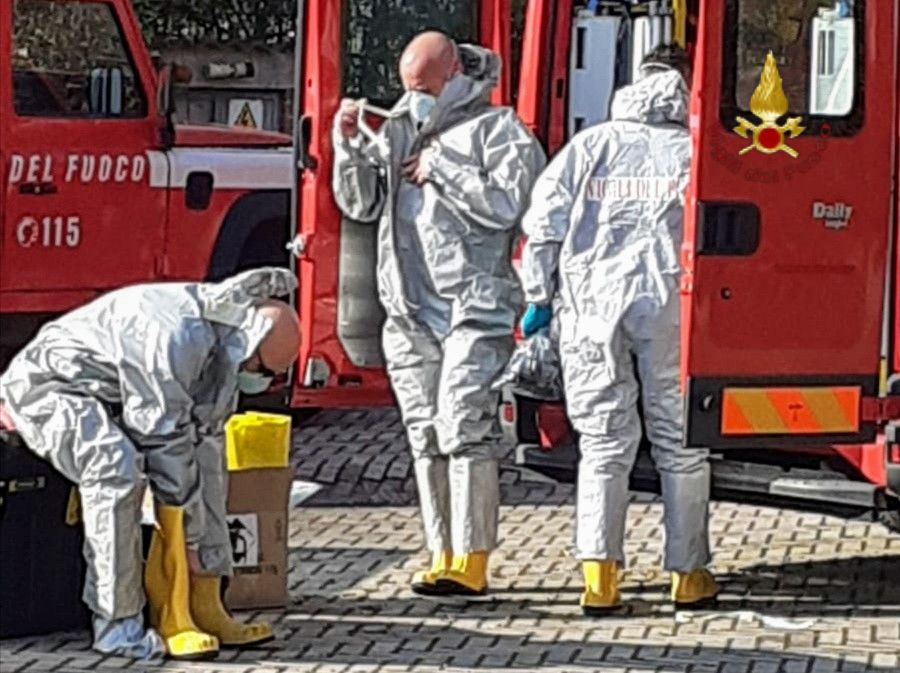 Castel d’Azzano, Vigili del Fuoco sanificano alcune zone della casa di riposo VIDEO