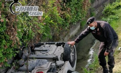 Incidente a Zevio: auto nel canale, la donna è rimasta a testa in giù immersa nell’acqua