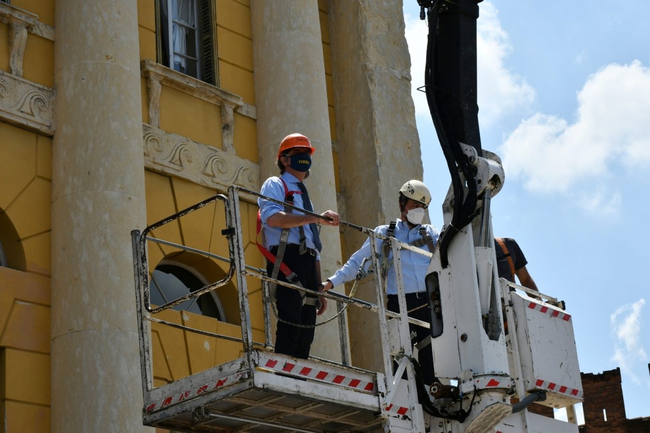 Ispezione Palazzo Barbieri per la verifica dei danni VIDEO