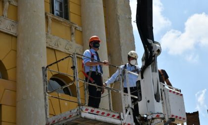 Ispezione Palazzo Barbieri per la verifica dei danni VIDEO