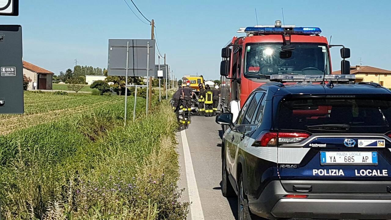 Grave incidente moto contro bicicletta a Gazzo Veronese
