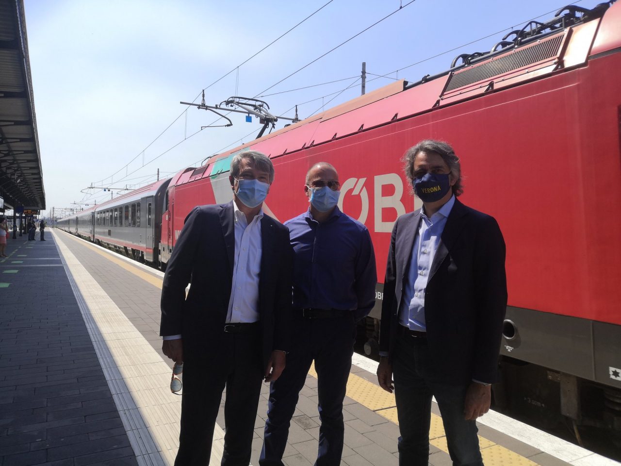 Arrivato a Verona il primo treno da Monaco di Baviera dopo il lockdown VIDEO