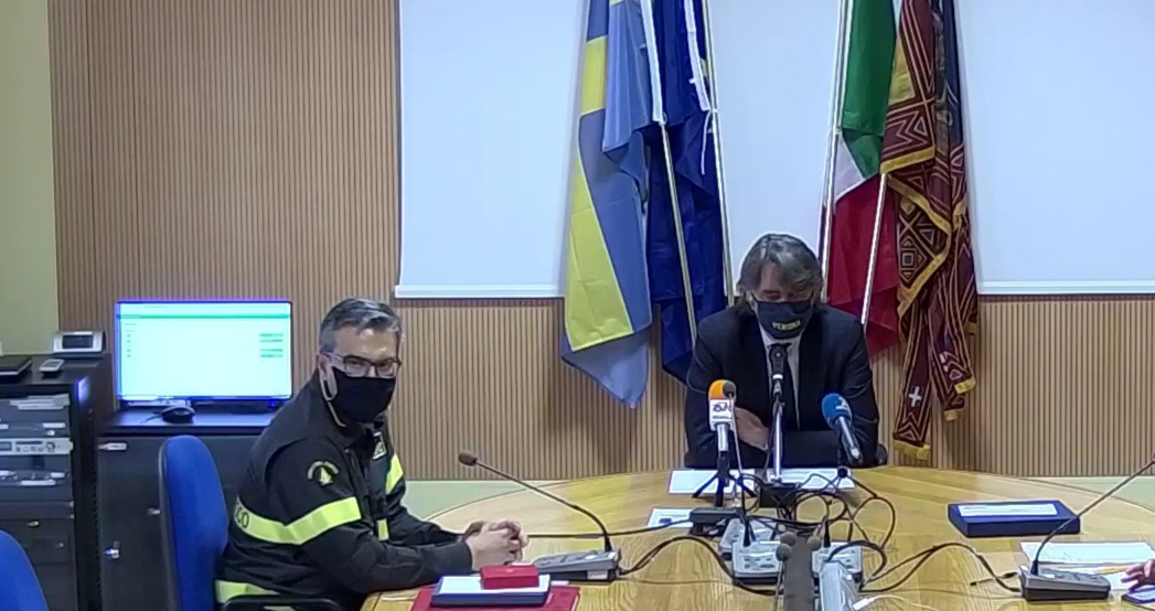 Sboarina ha salutato il comandante dei Vigili del Fuoco, Micele prima del suo trasferimento