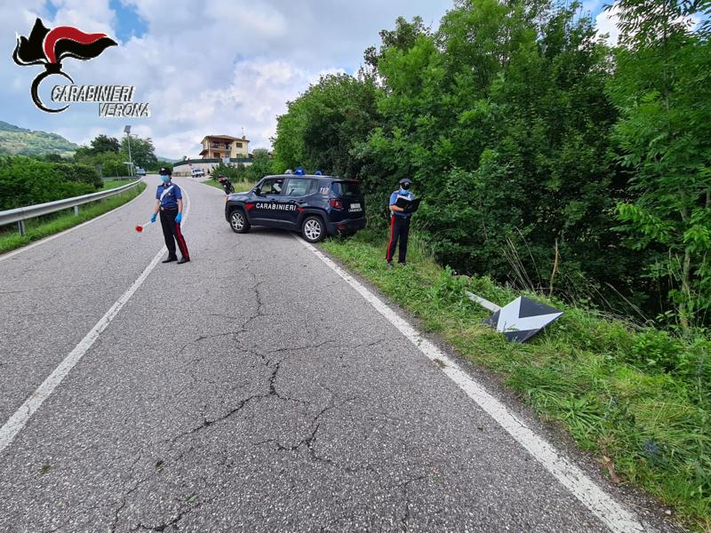 Dramma a Vestenanova: esce di strada con la moto, deceduto