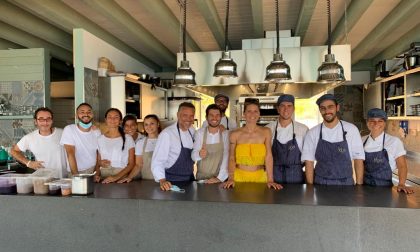 Michelle Hunziker arrivata in Sicilia con la famiglia sceglie di pranzare dallo chef Giancarlo Perbellini