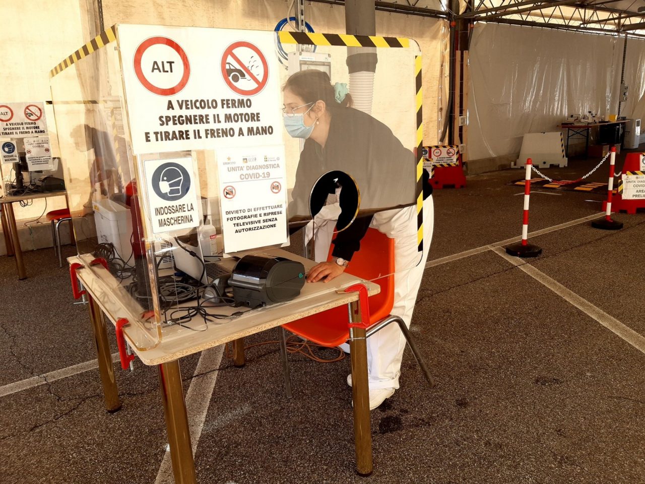 Nuova postazione “Drive-in” per i tamponi naso-faringei alla Caserma Pianell – Gallery