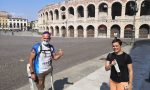 L’atleta paralimpico Andrea Devicenzi fa tappa a Verona, 900 chilometri della Via Postumia – FOTO E VIDEO