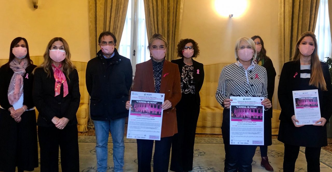 L’Arena torna ad accendersi di rosa per la prevenzione del tumore al seno