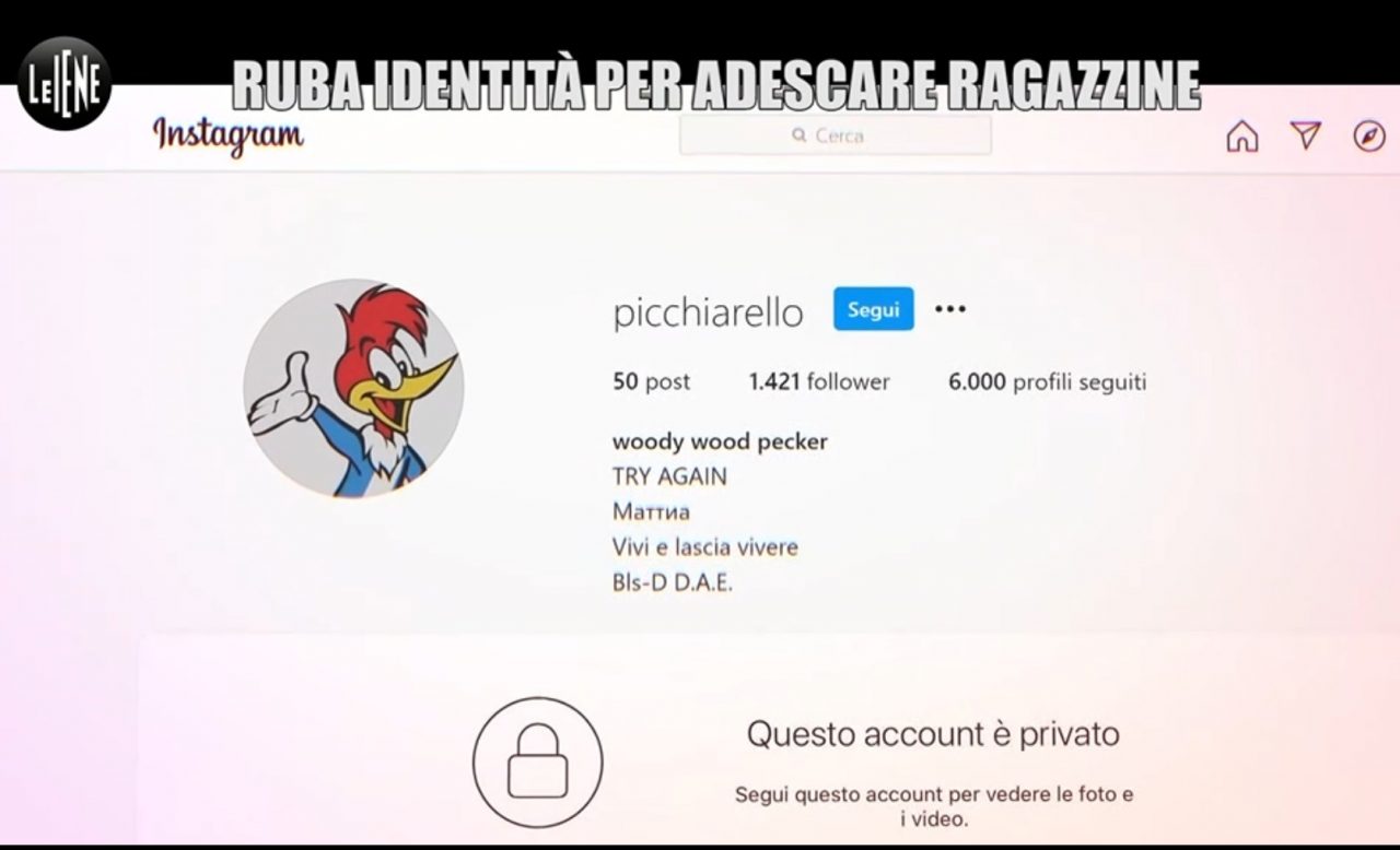 Le Iene Ruba Identità Per Adescare Ragazzina