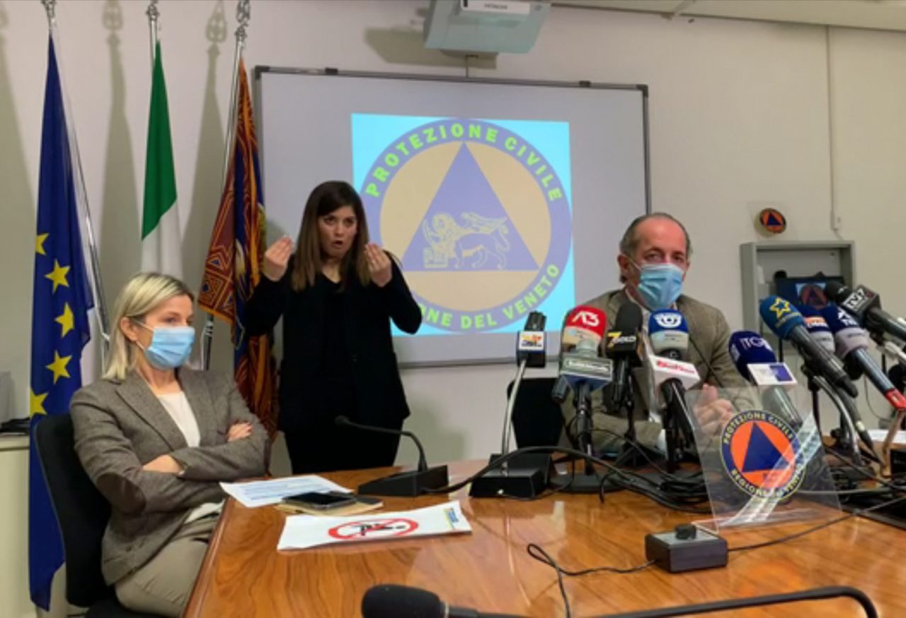 Covid, Zaia: “Rt diminuito, per noi restiamo zona gialla | +3468 positivi | Dati 20 novembre 2020