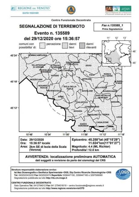 Forte Scossa Di Terremoto Anche In Veneto Magnitudo 4 4 Avvertita Anche A Milano Giornale Dei Navigli
