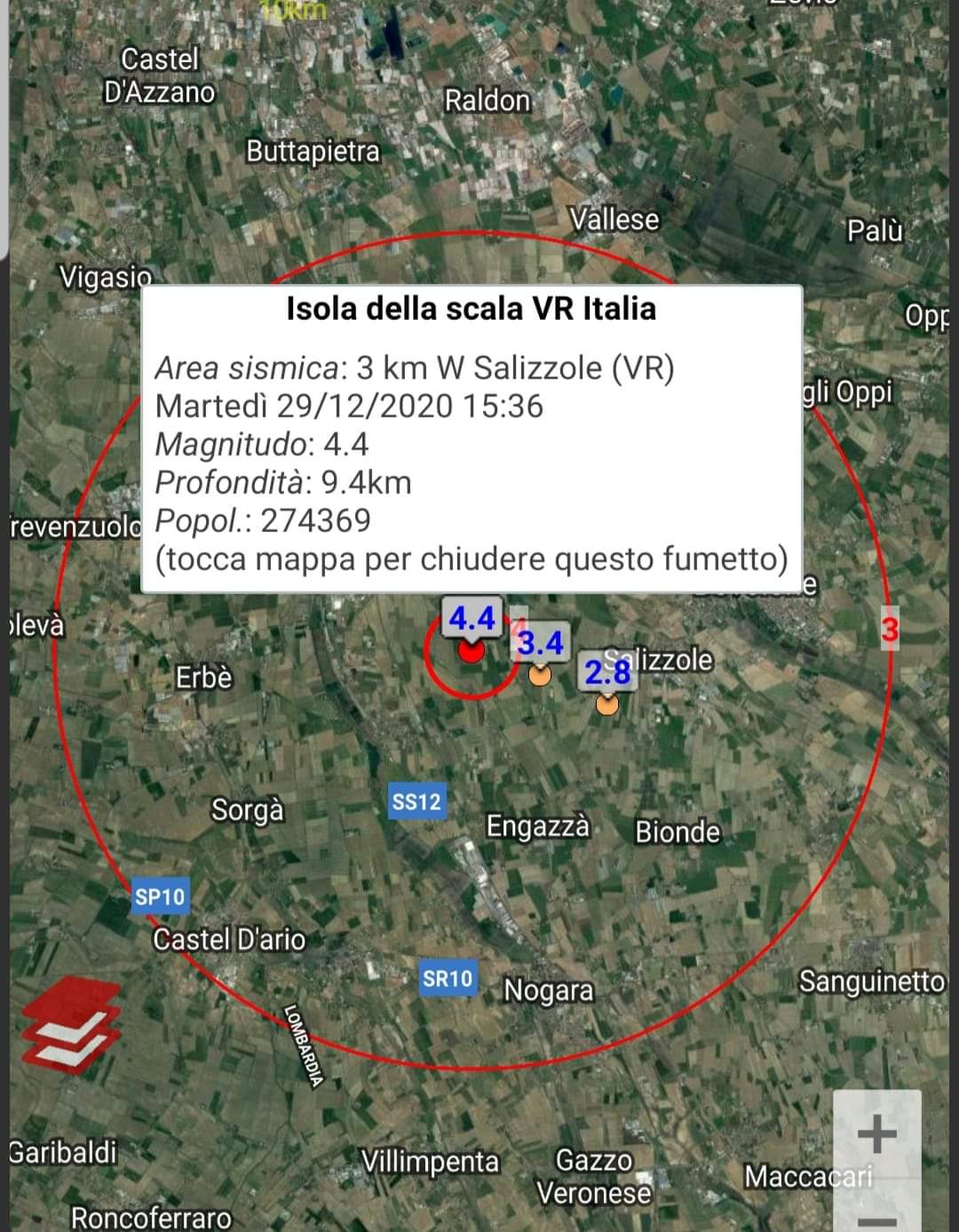 Nuova Scossa Di Terremoto A Isola Della Scala Magnitudo 44 La Terza Nel Veronese Prima Verona 1977