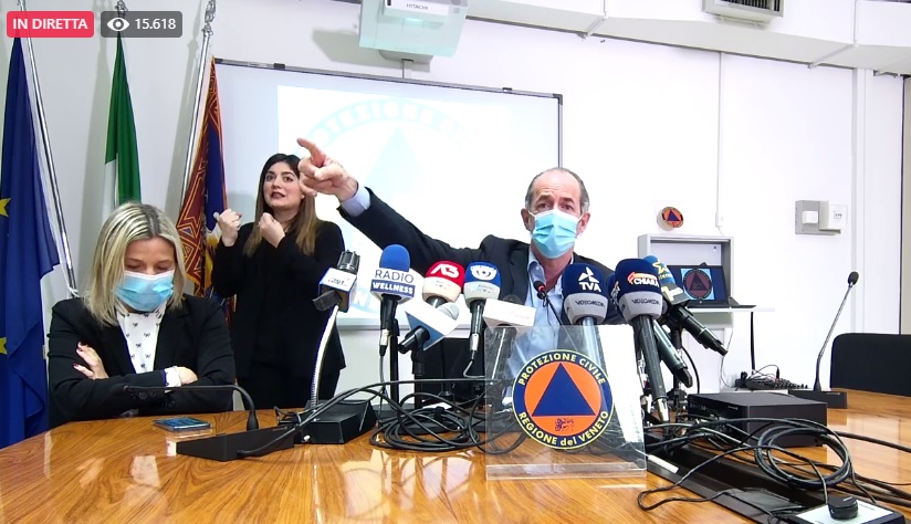 Covid, Zaia conferma: “Veneto arancione”. Il professor Palù: “Auspicabile AstraZeneca entro fine gennaio”
