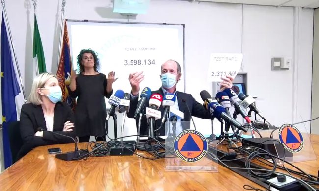 Covid, Zaia: “La curva finalmente sta scendendo” | + 957 positivi | Dati 19 gennaio 2021