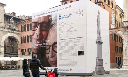 Dante 2021: iniziati i lavori di restauro del monumento in Piazza dei Signori