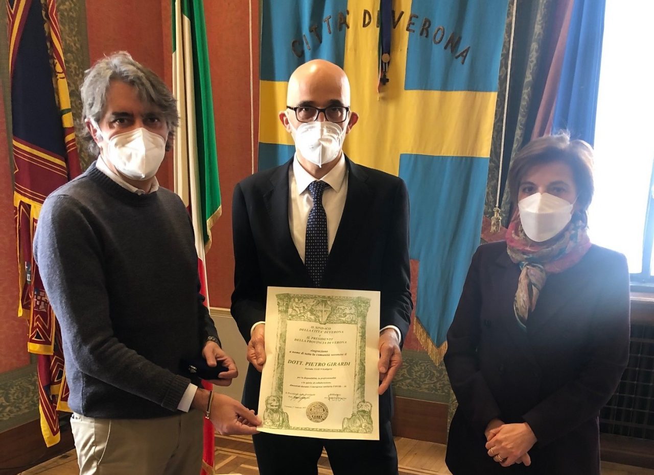 Benemerenza a Pietro Girardi per la professionalità e spirito di collaborazione durante la pandemia