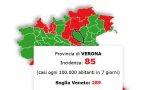 In Veneto situazione stazionaria, Verona ampiamente sotto la soglia critica