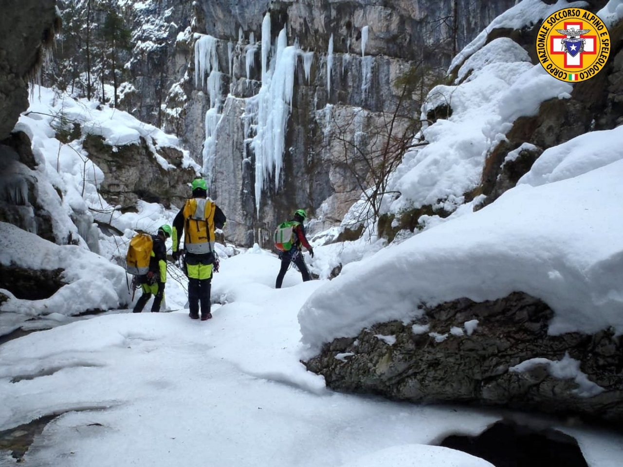 Gruppo forre del Soccorso alpino e speleologico, addestramento al Vajo delle Scalucce