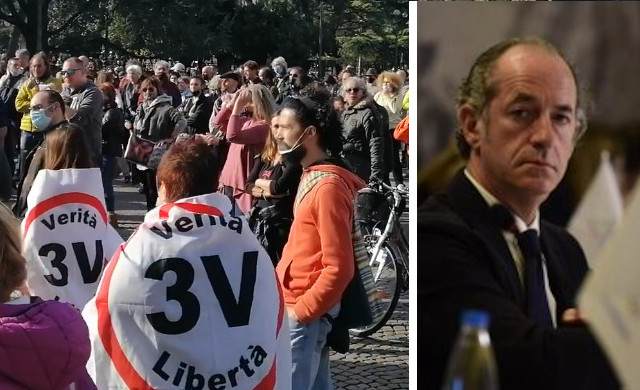 Zaia sulla manifestazione “no vax”: “Rispetto la protesta però indossando la mascherina”