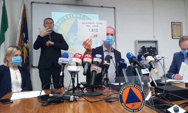 Zaia: “I numeri ci danno ragione: siamo in zona gialla” | +1035 positivi Covid| Dati 23 aprile 2021