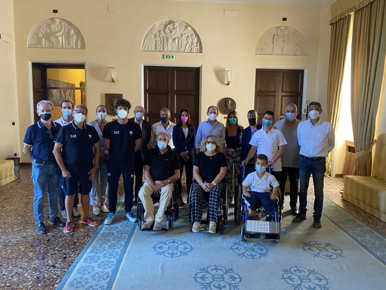 Verona saluta gli atleti paralimpici in partenza per Tokyo, Zanotto: “La città fa il tifo per voi”