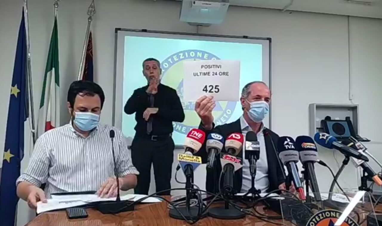 Covid, Zaia: “Da domani stop ai tamponi gratis, disponibili un milione di vaccini” |+425 positivi| Dati 9 agosto 2021