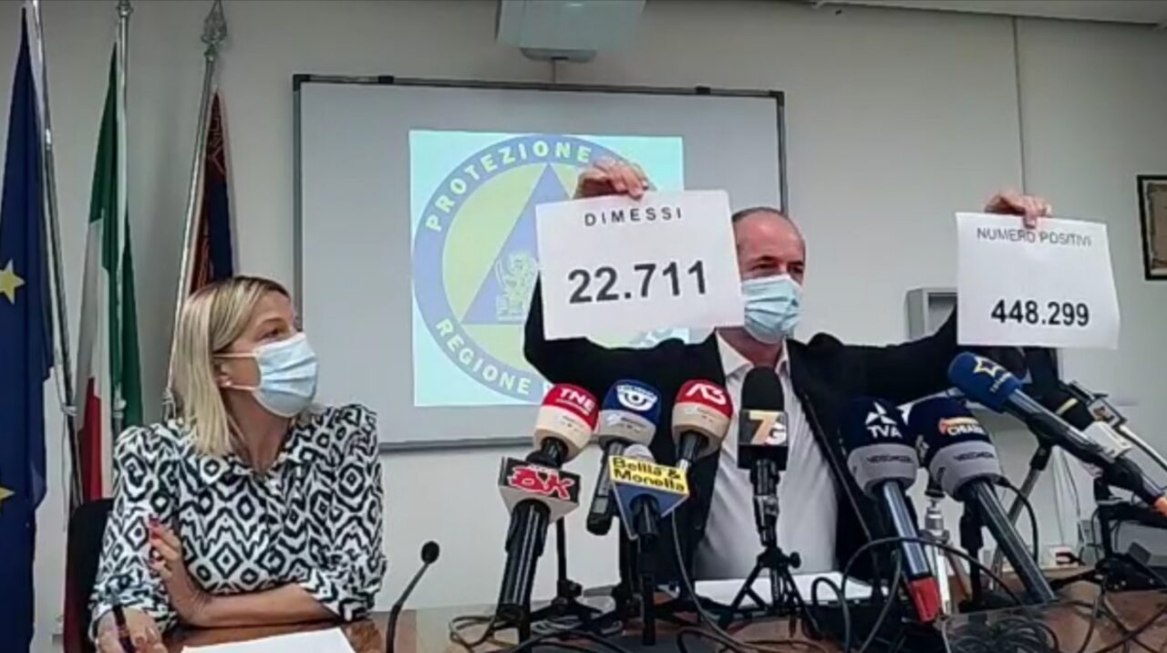 Covid, Zaia: “Veneto zona bianca, in terapia intensiva l’80% non sono vaccinati” | +505 positivi | Dati 20 agosto 2021