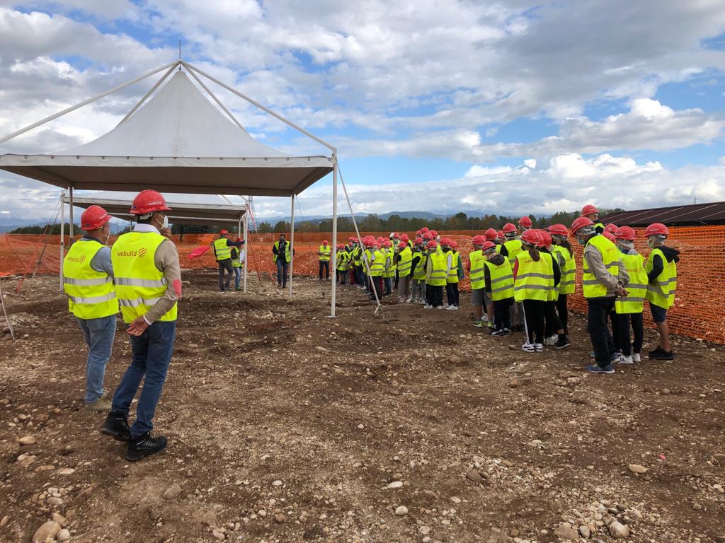 Scavi archeologici rinvenuti in località Coetta, alunni delle scuole Barbarani in visita