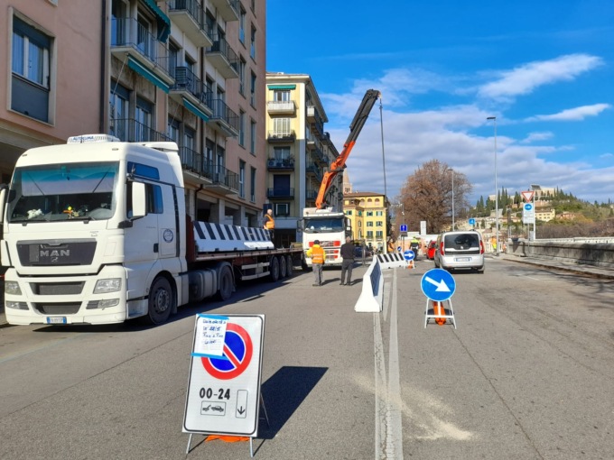Consolidamento Ponte Nuovo: allestito il cantiere, attraversamento consentito solo a bici e pedoni