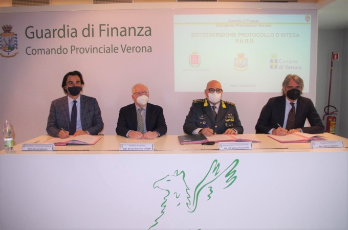 Guardia di Finanza, Provincia e comune di Verona alleati per il corretto impiego dei fondi del Pnrr