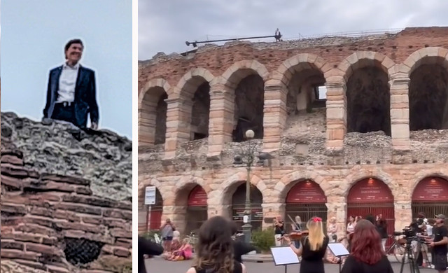 Tutti con il naso all’insù, il video di Gianni Morandi che canta l’Inno di Mameli in Arena