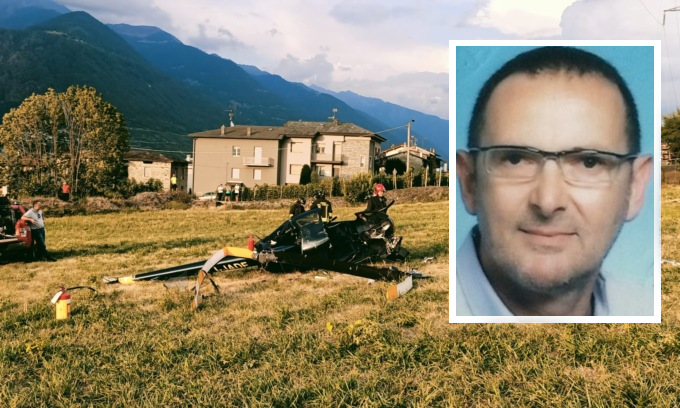 Elicottero precipita e si schianta: morto il pilota veronese Giovanni