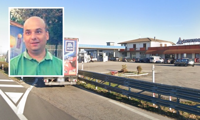 Furgone invade aiuola dell’area di servizio: operaio 42enne travolto e ucciso