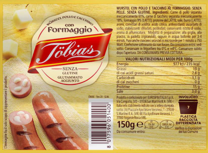 Allarme batterio Listeria nei wurstel al formaggio: scatta il richiamo
