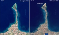 Il Lago di Garda si svuota: in un anno persi 85 centimetri (foto shock dallo spazio)